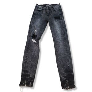 Zara Jeans Size 2 Trafaluc Denim Wear Skinny Distressed Destroyed Stonewashed